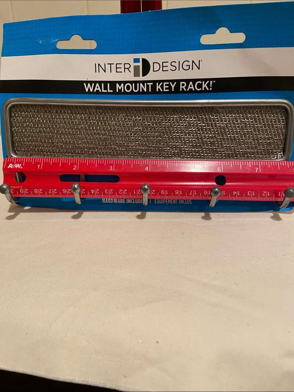 🗝️ Inter Design Wall Mount Key Rack in Silver